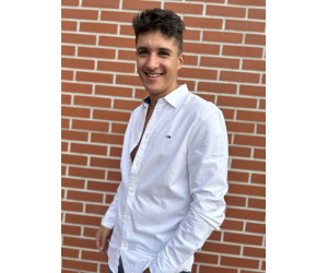 Pánska biela košeľa s dlhým rukávom Tommy Jeans
