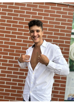 Pánska biela košeľa s dlhým rukávom Tommy Jeans