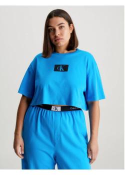 Modré dámske tričko Calvin Klein krátkeho strihu