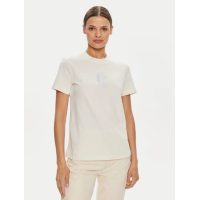 Bavlnené tričko Calvin Klein-farba ivory Bavlnené tričko Calvin Klein-farba ivory