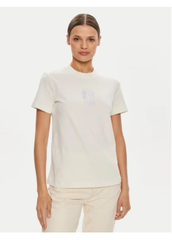 Bavlnené tričko Calvin Klein-farba ivory