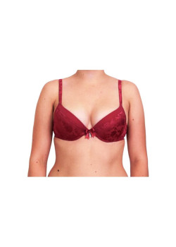 Dámska bordová podprsenka push up Leilieve