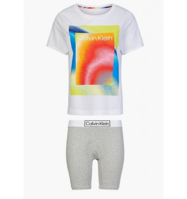Calvin Klein dámske krátke pyžamo s výraznými farbami Calvin Klein dámske krátke pyžamo s výraznými farbami