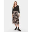 Liu Jo dlhé šaty s hnedou animal print sukňou čierne Liu Jo dlhé šaty s hnedou animal print sukňou čierne