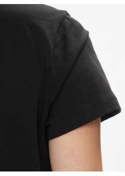 Dámske čierne tričko s krátkym rukávom a potlačou LIU-JO