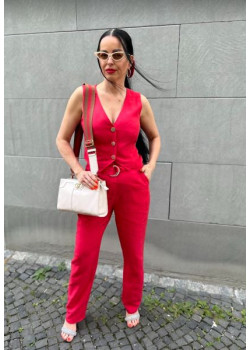 Dámske elegantné nohavice LIU-JO červené