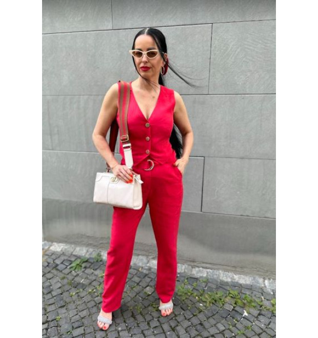 Dámske elegantné nohavice LIU-JO červené Dámske elegantné nohavice LIU-JO červené