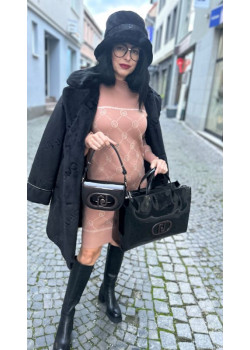 Liu Jo luxusný kabát čierna