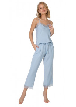 Dámske dlhé modré pyžamo Aruelle