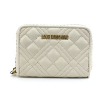 Malá dámska prešívaná biela peňaženka MOSCHINO Malá dámska prešívaná biela peňaženka MOSCHINO