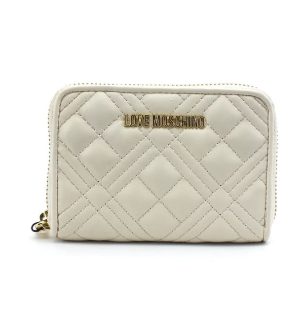 Malá dámska prešívaná biela peňaženka MOSCHINO