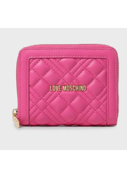 Malá dámska prešívaná ružová peňaženka MOSCHINO