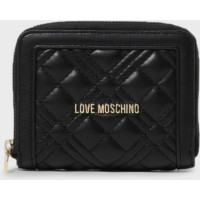 Malá dámska prešívaná čierna peňaženka MOSCHINO Malá dámska prešívaná čierna peňaženka MOSCHINO