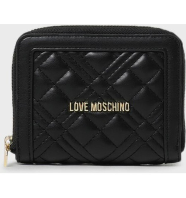 Malá dámska prešívaná čierna peňaženka MOSCHINO