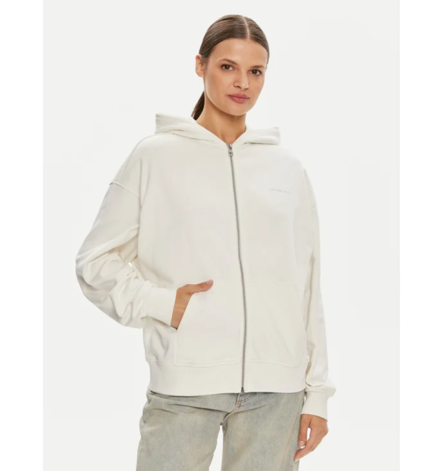 Ivory mikina na zips Calvin Klein Ivory mikina na zips Calvin Klein