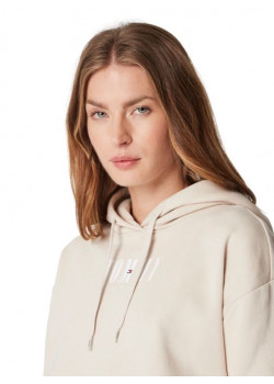 Dámska mikina s kapucňou Tommy Hilfiger béžová