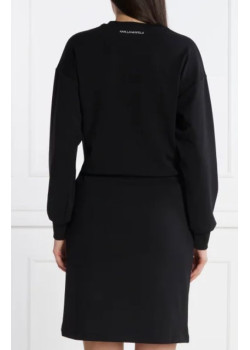Dámske mikinové šaty Karl Lagerfeld čierne