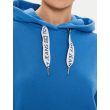Modrá dámska mikina Tommy Jeans s výraznými šnúrkami Modrá dámska mikina Tommy Jeans s výraznými šnúrkami