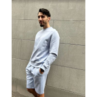 Teplákové kraťasy Calvin Klein v bledo modrej farbe Teplákové kraťasy Calvin Klein v bledo modrej farbe