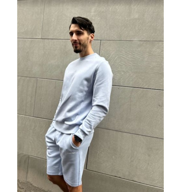 Teplákové kraťasy Calvin Klein v bledo modrej farbe Teplákové kraťasy Calvin Klein v bledo modrej farbe
