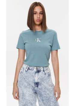 Dámske tričko Calvin Klein Slim Fit modré