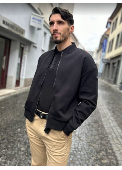 Pánska tenká obojstranná bunda Calvin Klein čierna