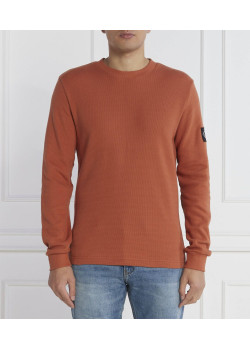 Oranžové tričko s dlhým rukávom CK