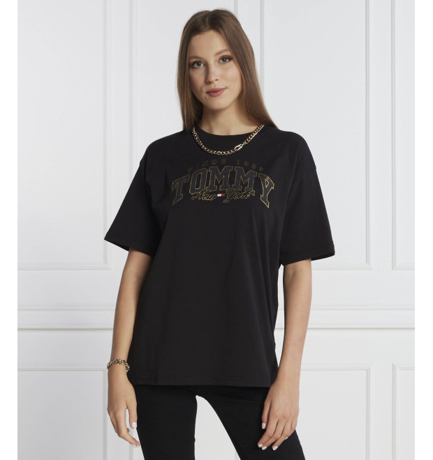 DÁMSKE TRIČKO OVERSIZE ČIERNE TOMMY JEANS