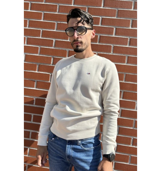 Tommy Jeans pánska mikina v béžovej farbe Tommy Jeans pánska mikina v béžovej farbe