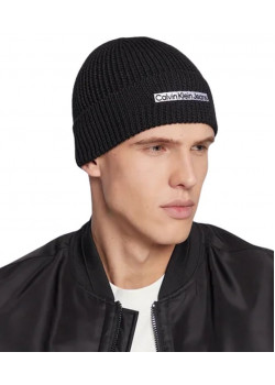 Pánska pletená čiapka Calvin Klein čierna