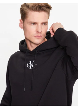 PÁNSKA ČIERNA MIKINA CALVIN KLEIN S KAPUCŇOU