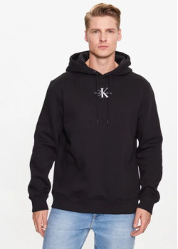 PÁNSKA ČIERNA MIKINA CALVIN KLEIN S KAPUCŇOU