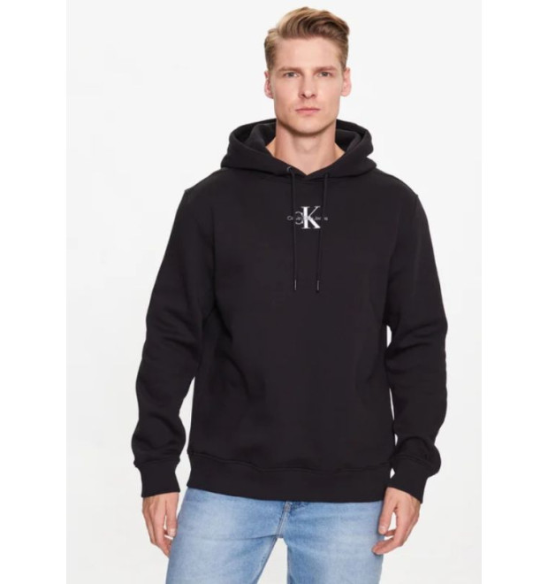 PÁNSKA ČIERNA MIKINA CALVIN KLEIN S KAPUCŇOU