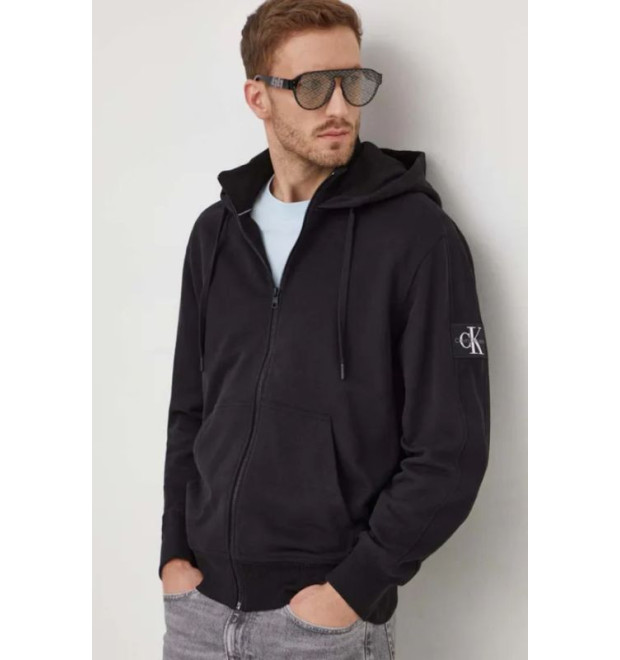 Mikina so zipsom Calvin Klein v čiernej farbe Mikina so zipsom Calvin Klein v čiernej farbe