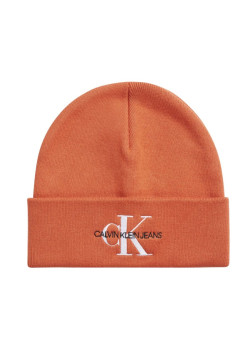 Oranžová bavlnená čiapka Calvin Klein