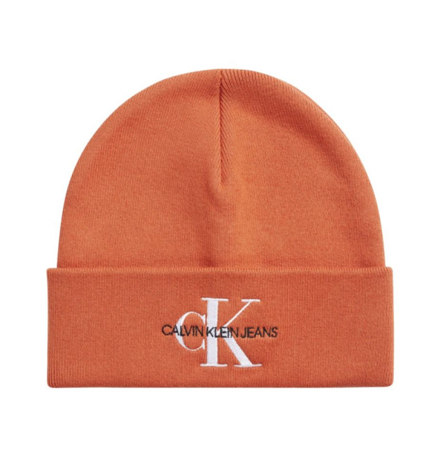 Oranžová bavlnená čiapka Calvin Klein Oranžová bavlnená čiapka Calvin Klein