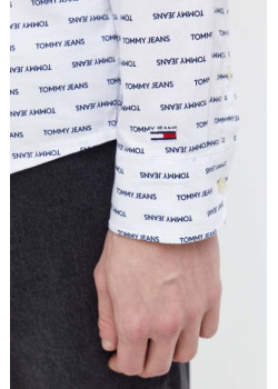 Pánska biela košeľa so vzorom Tommy Jeans