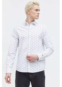 Pánska biela košeľa so vzorom Tommy Jeans