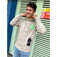 Calvin Klein Jeans pánska mikina s farebnou potlačou béžová Calvin Klein Jeans pánska mikina s farebnou potlačou béžová