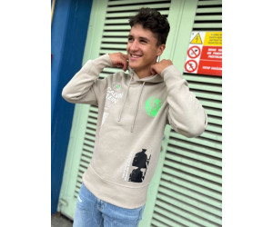 Calvin Klein Jeans pánska mikina s farebnou potlačou béžová