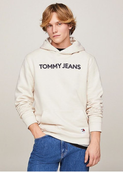 Tommy Jeans pánska mikina béžová