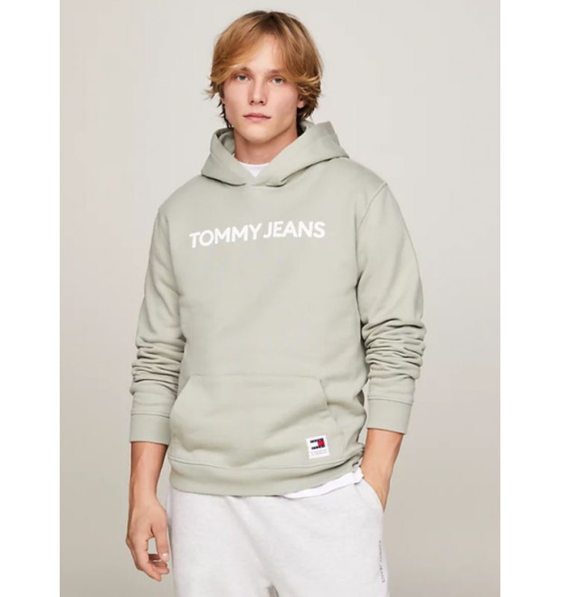 Tommy Jeans pánska mikina v bledozelenej farbe