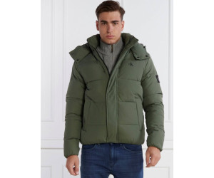 Zimná pánska bunda olivovej farby Calvin Klein 