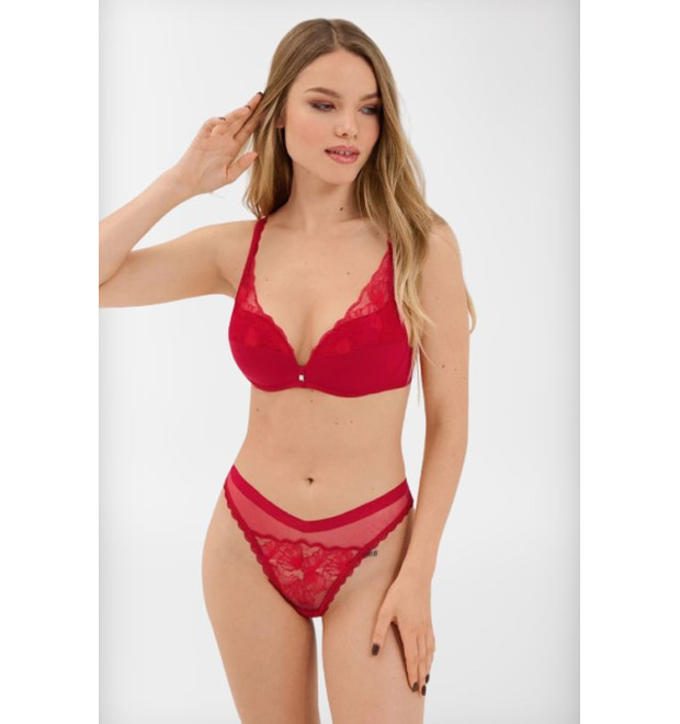 Dámska červená push up podprsenka bez kostíc Lisca Dámska červená push up podprsenka bez kostíc Lisca