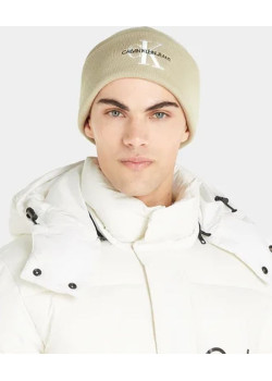 Pánska sivá bavlnená čiapka Calvin Klein
