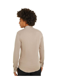 Pánska béžová košeľa s dlhým rukávom Calvin Klein