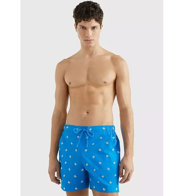 Krátke modré šortky Tommy HIlfiger so vzorom Krátke modré šortky Tommy HIlfiger so vzorom
