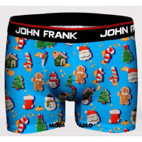 Pánske modré boxerky s vianočným motívom od značky John Frank Pánske modré boxerky s vianočným motívom od značky John Frank