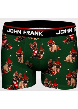 Pánske boxerky s vianočným motívom buldočkov od značky John Frank
