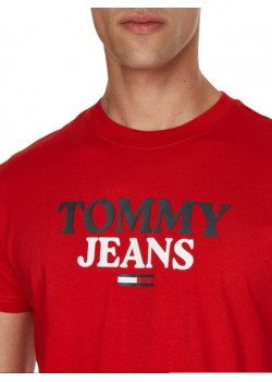 Tommy Jeans pánske červené tričko